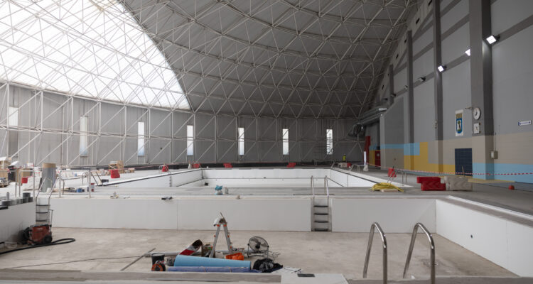 Obras de reforma del Centro Deportivo Municipal Raúl González