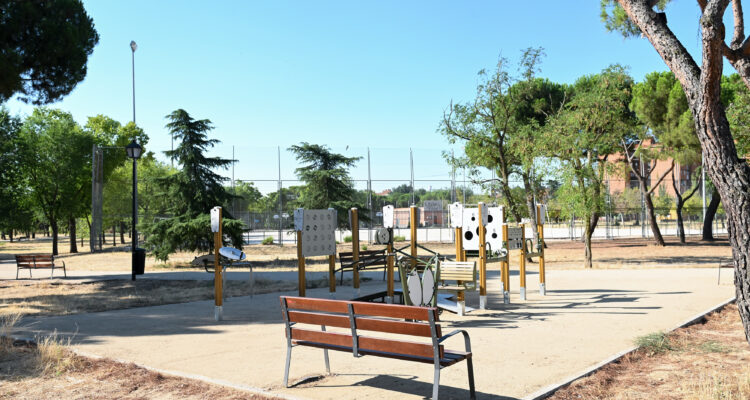 Imagen del parque de Las Cruces tras la finalización de la tercera fase de las obras de rehabilitación