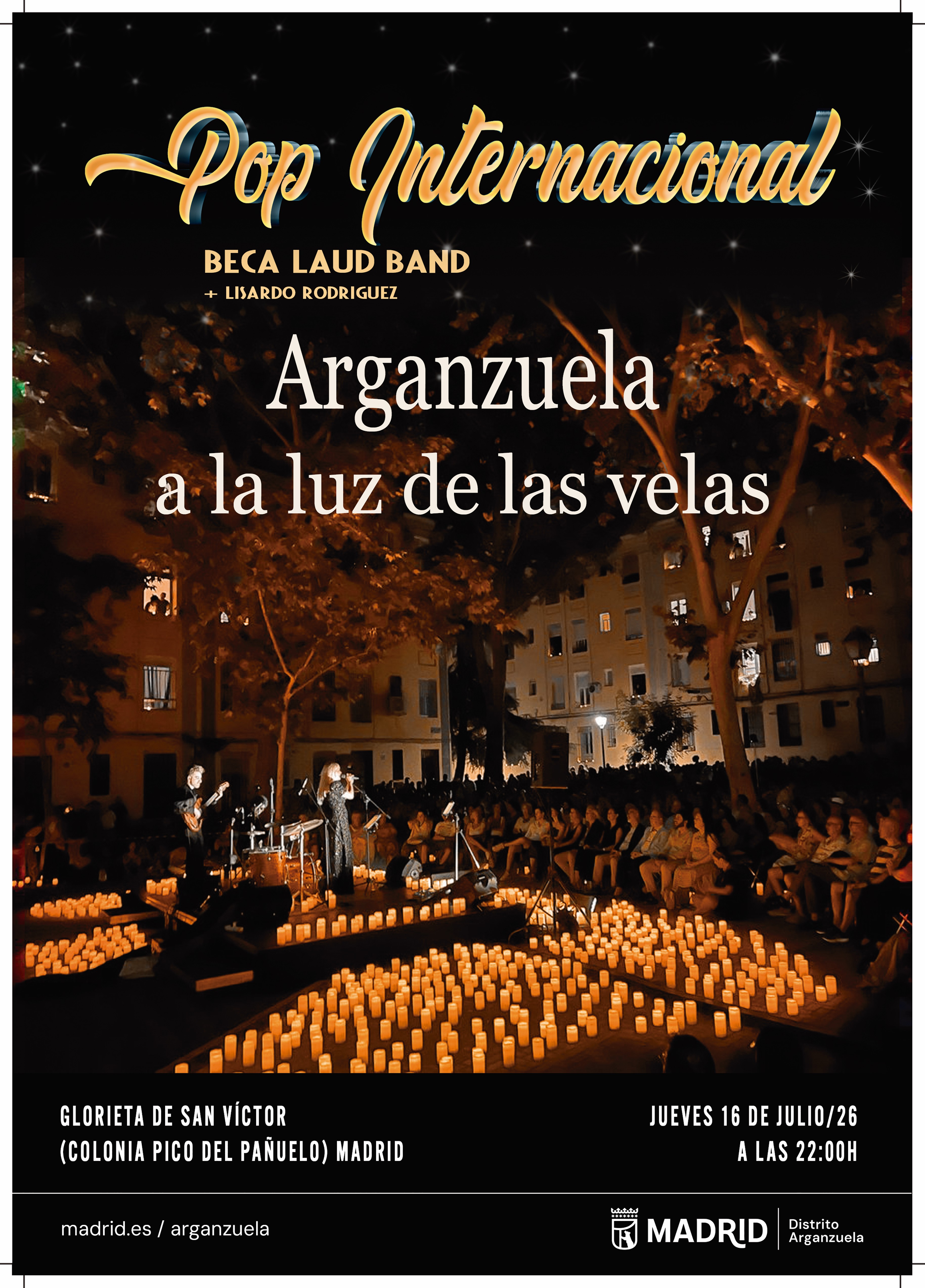 Cartel 'Arganzuela a la luz de las velas'
