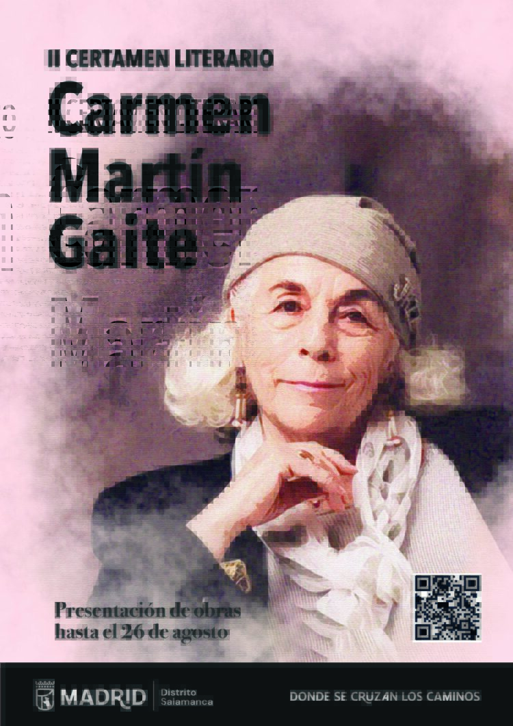 Cartel del II Certamen Literario Carmen Martín Gaite del distrito de Salamanca