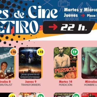 Cartel de cine de verano Retiro 2026