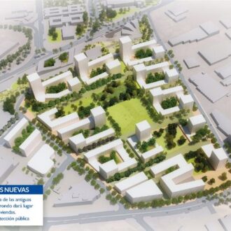 Infografía del proyecto de regeneración urbana en los antiguos terrenos de la fábrica Borondo