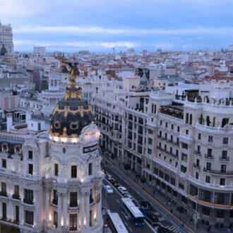 Imagen panorámica del centro de Madrid
