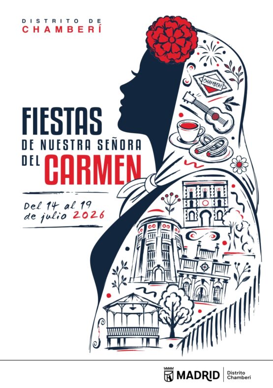 Cartel oficial de las Fiestas de Nuestra Señora del Carmen de Chamberí 2026, del 14 al 19 de julio