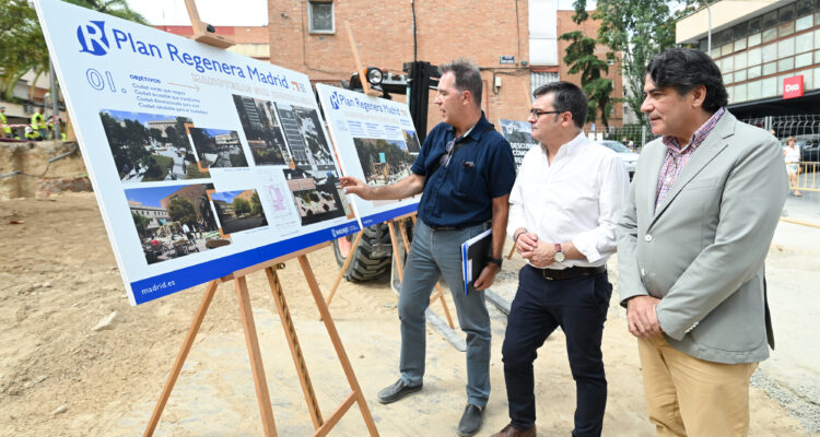 González y Pérez en momento presentación Plan Regenera Madrid en zona Manoteras