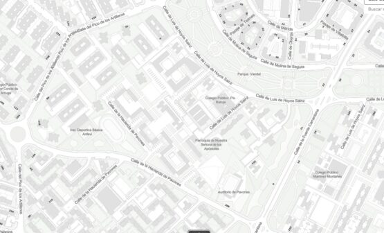 Mapa de la zona incluida en el Plan Regenera en el distrito de Moratalaz (C) Geoportal Ayuntamiento de Madrid