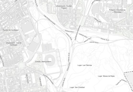 Mapa de situación del futuro parque Benedicto XVI (C) Geoportal Ayuntamiento de Madrid