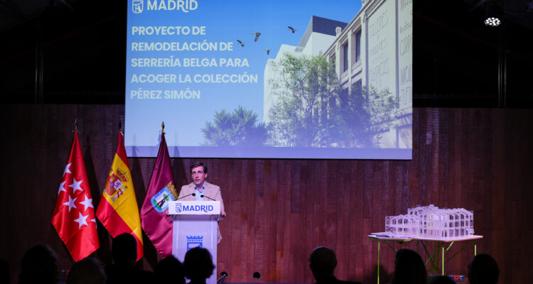 El alcalde de Madrid, José Luis Martínez-Almeida, presenta el proyecto de remodelación de Serrería Belga para albergar la Colección Pérez Simón