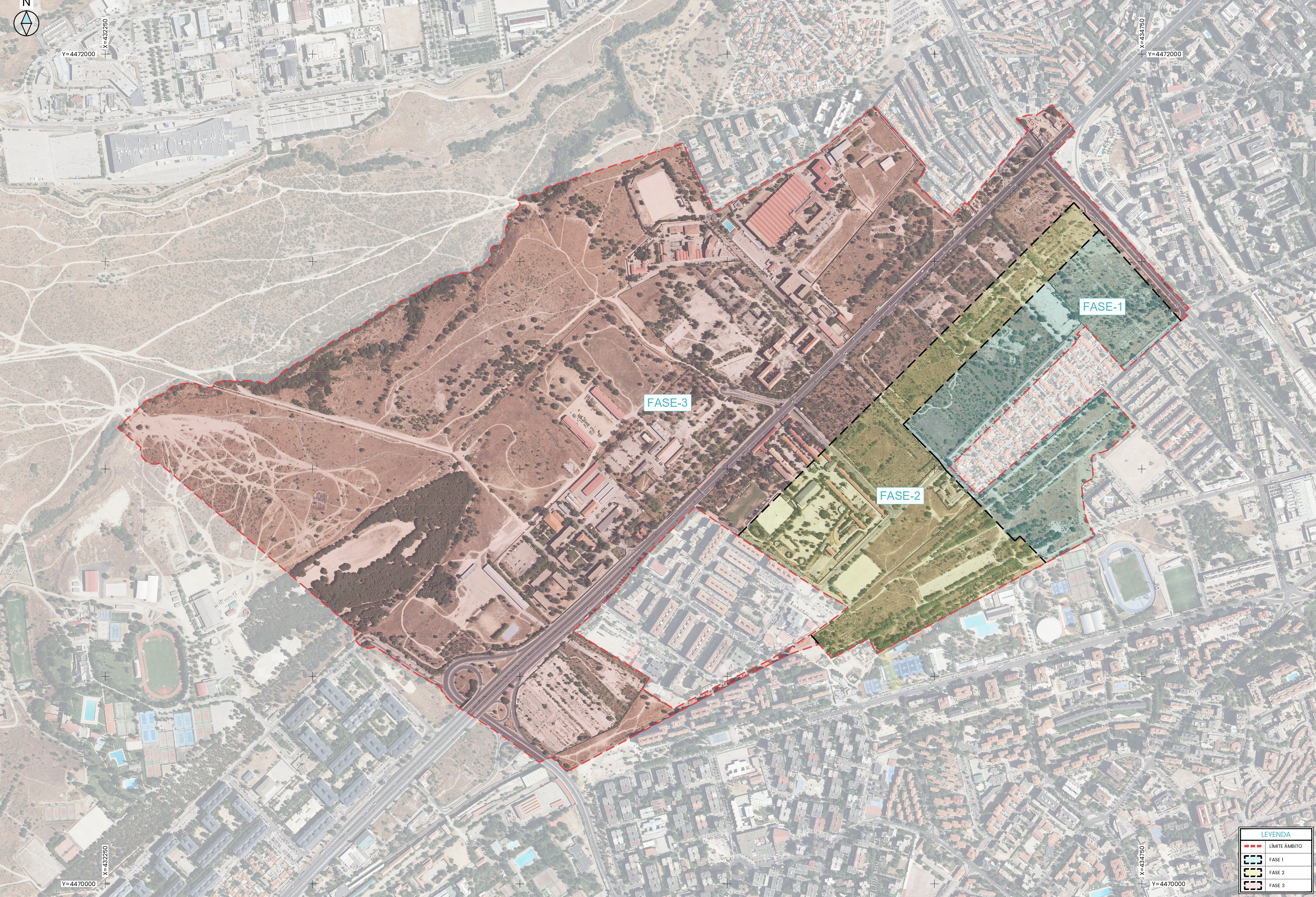 Plano del proyecto de urbanización de Campamento