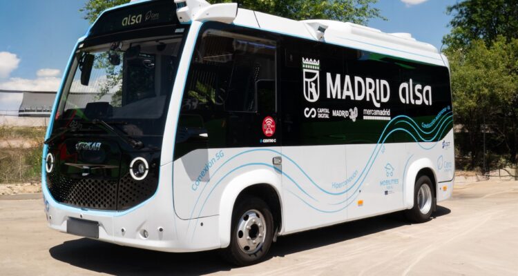 Nuevo autobús autónomo de Mercamadrid