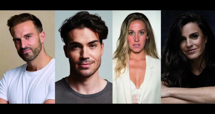 Imagen de los solistas participantes en el tributo a ABBA: Javier Santos, Xabier Nogales, Paule Mallagarai y Lucía Ambrosini