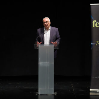 Intervención del concejal de Carabanchel, Carlos Izquierdo, durante la presentación de la programación del II Festival Internacional de Piano Carabanchel
