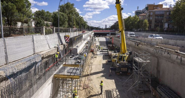 Imagen de las obras de soterramiento de la A-5