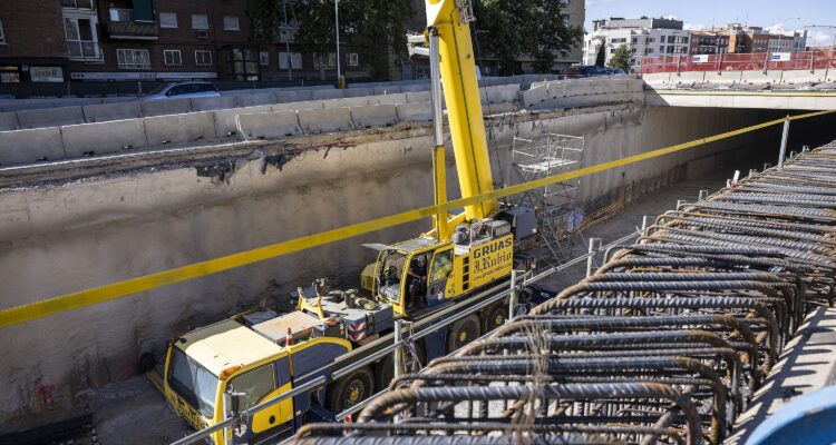 Imagen de las obras de soterramiento de la A-5