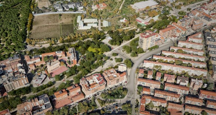 Vista aérea del Paseo Verde del Suroeste en la A-5