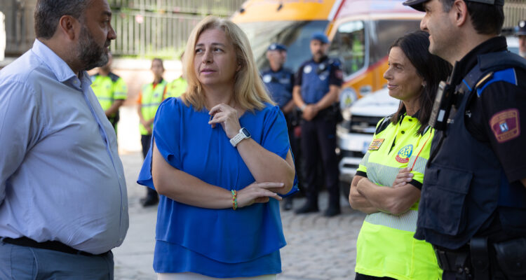 La vicealcaldesa de Madrid y delegada de Seguridad y Emergencias, Inma Sanz, detalla los dispositivos especiales de seguridad y emergencias que el Ayuntamiento está desplegando en las fiestas de Centro