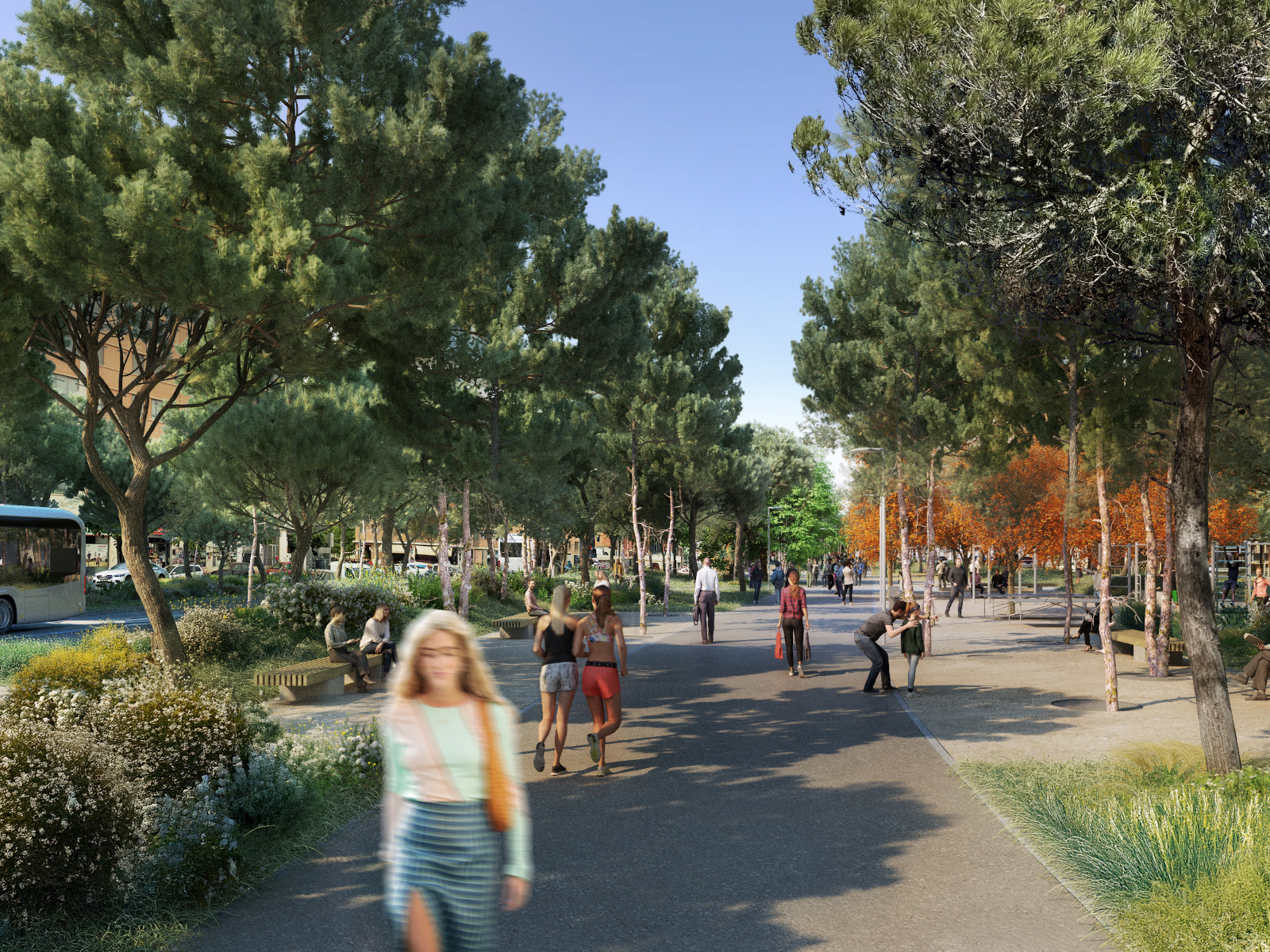 Recreación del futuro bulevar del Ensanche de Vallecas