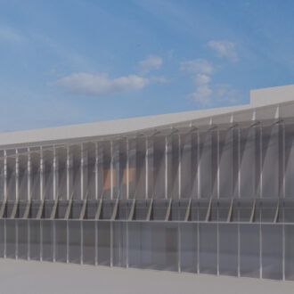 Render de la nueva biblioteca municipal del distrito de Hortaleza, que llevará el nombre de Rosa Chacel
