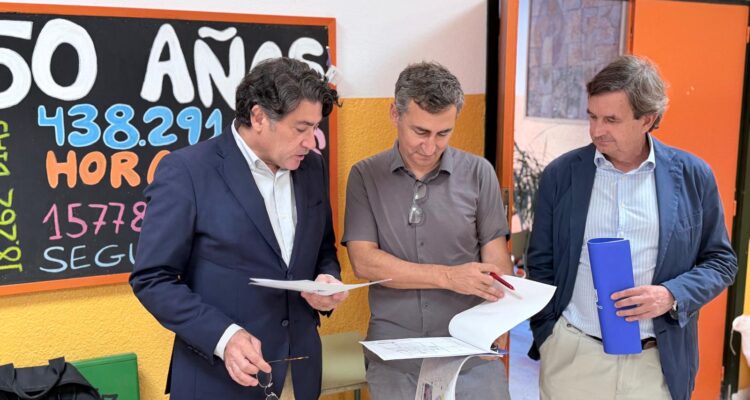 David Pérez, en su visita al colegio de Educación Infantil y Primaria San Miguel