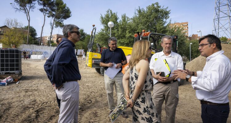 Momento de la visita al parque de Juan Carmona 'Habichuela'