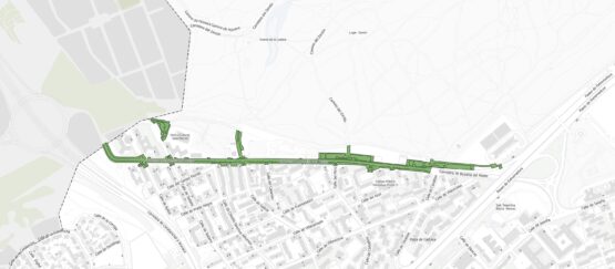 Plano del ámbito de la carretera de Boadilla