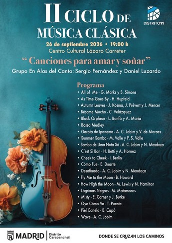 Cartel del II Ciclo de música clásica de Carabanchel 