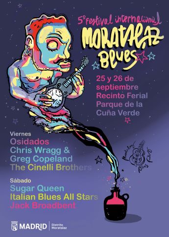 Cartel del 5º Certamen Moratalaz Blues