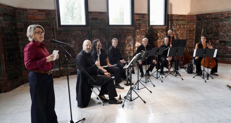 La delegada de Cultura, Turismo y Deporte, Marta Rivera de la Cruz, en la presentación de la nueva temporada de la Banda Sinfónica Municipal de Madrid