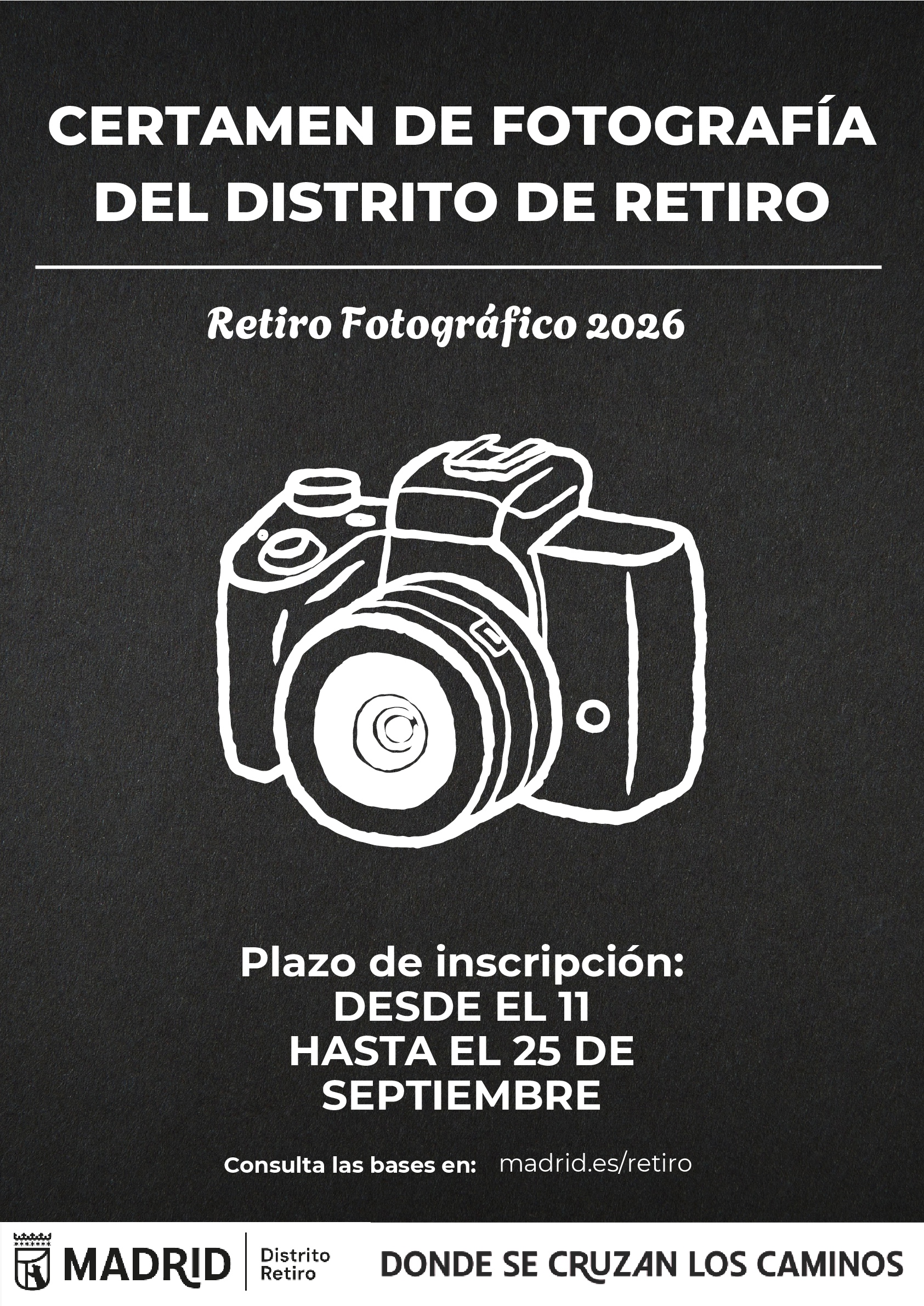 Imagen del cartel del certamen de fotografía Retiro Fotográfico 2026