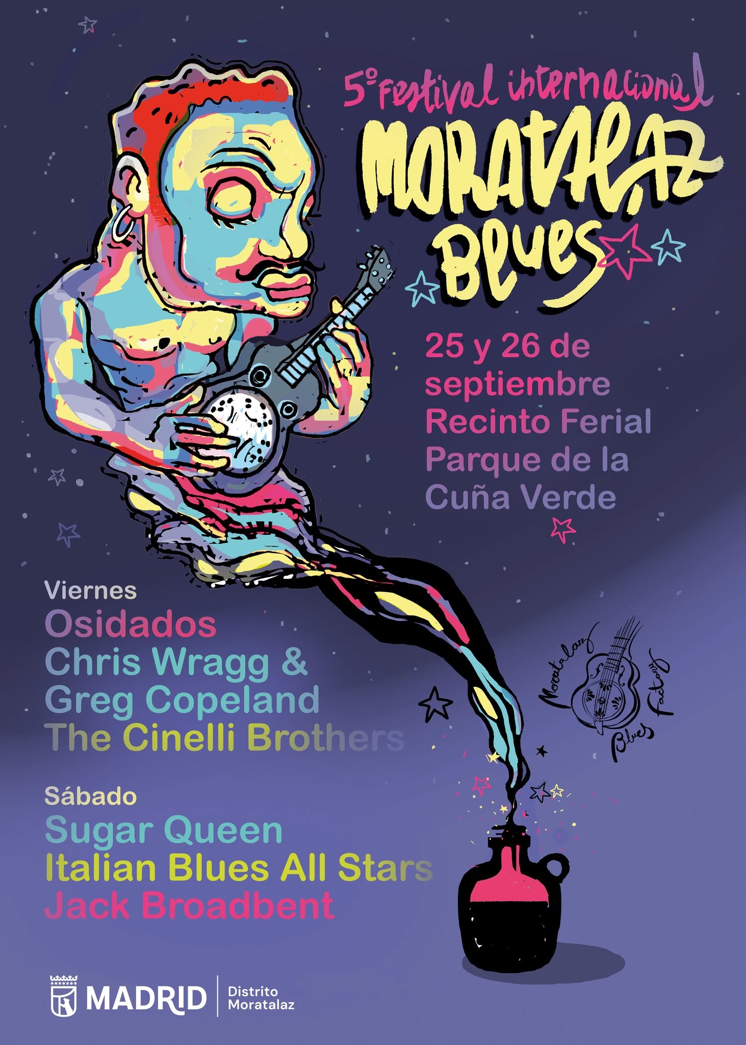 Imagen del cartel del festival &lsquo;Moratalaz Blues&rsquo;