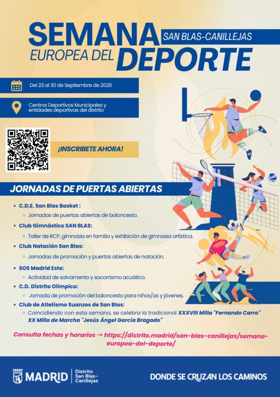Cartel de la Semana Europea del Deporte 2026 San Blas-Canillejas