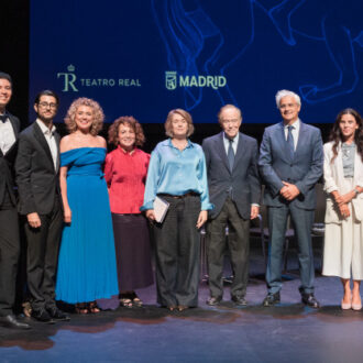 La delegada de Cultura, Turismo y Deporte, Marta Rivera de la Cruz, en la presentación de la temporada 2026-2027 del Real Teatro de Retiro