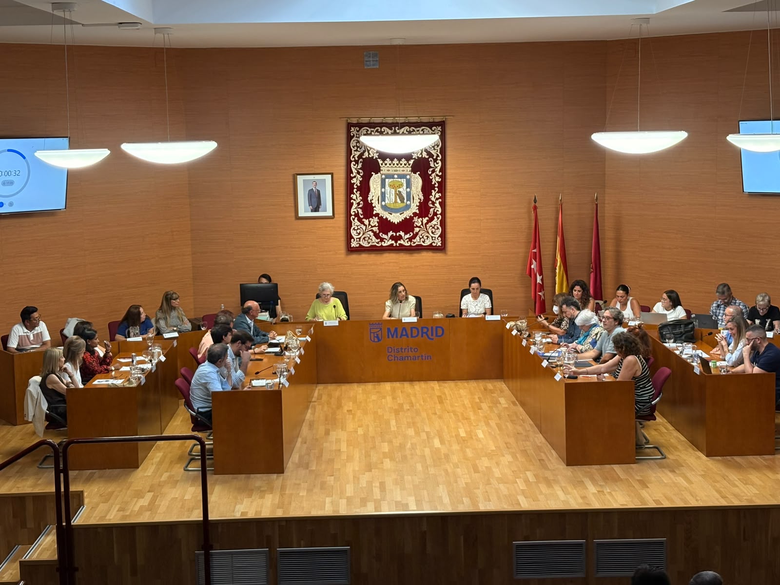 Imagen del pleno del distrito de Chamartín