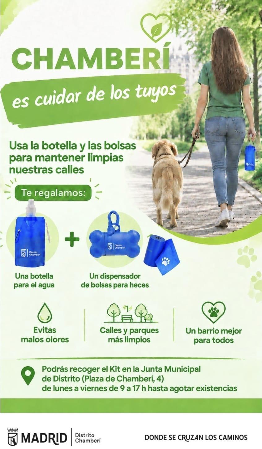 Imagen del cartel de la campaña 'Cuida Chamberí'
