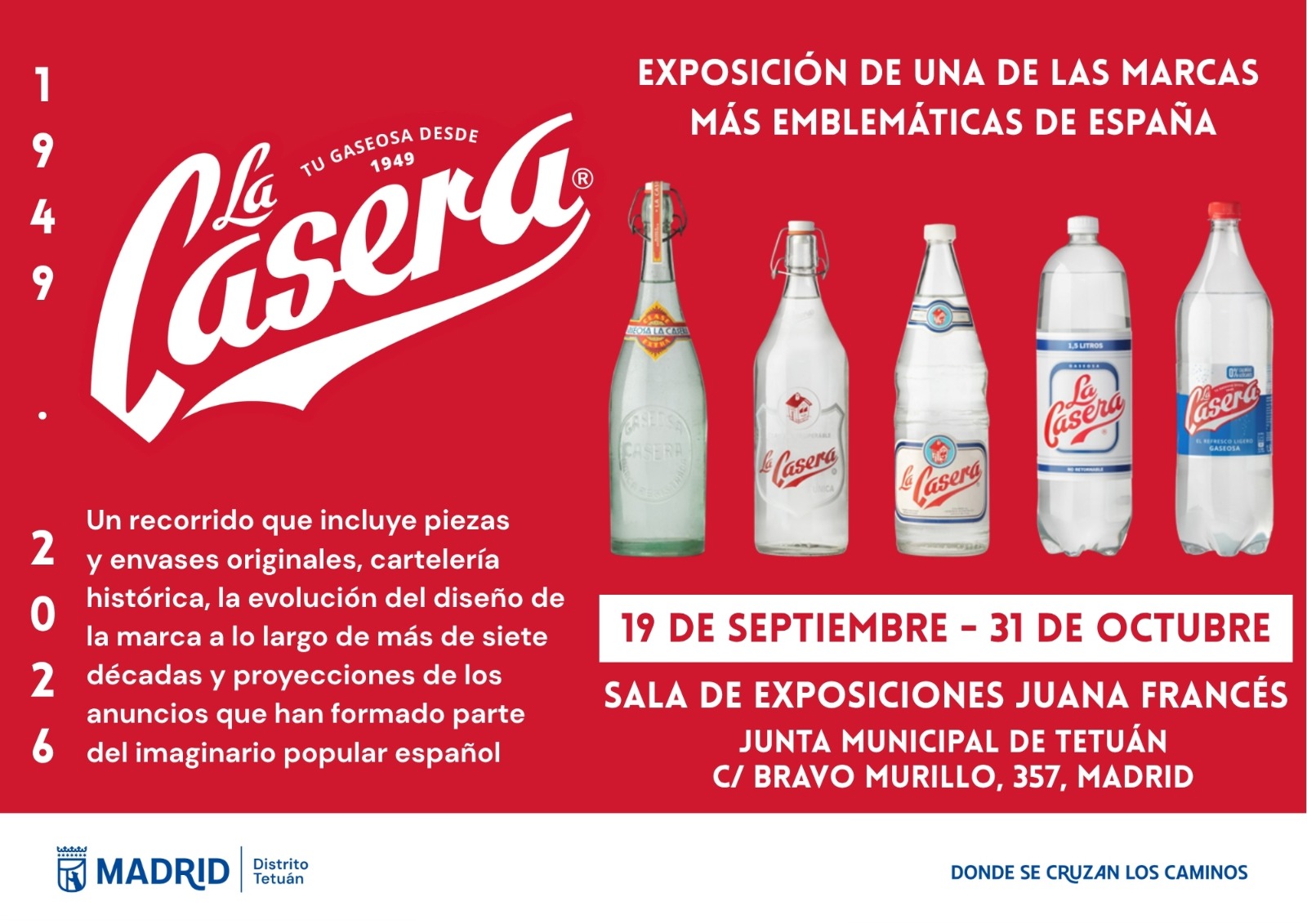 Imagen del cartel de la exposición de La Casera