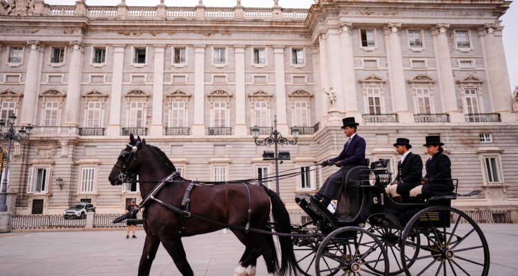 Coche de caballos en la presentación de Mutua Madrid Horse Week