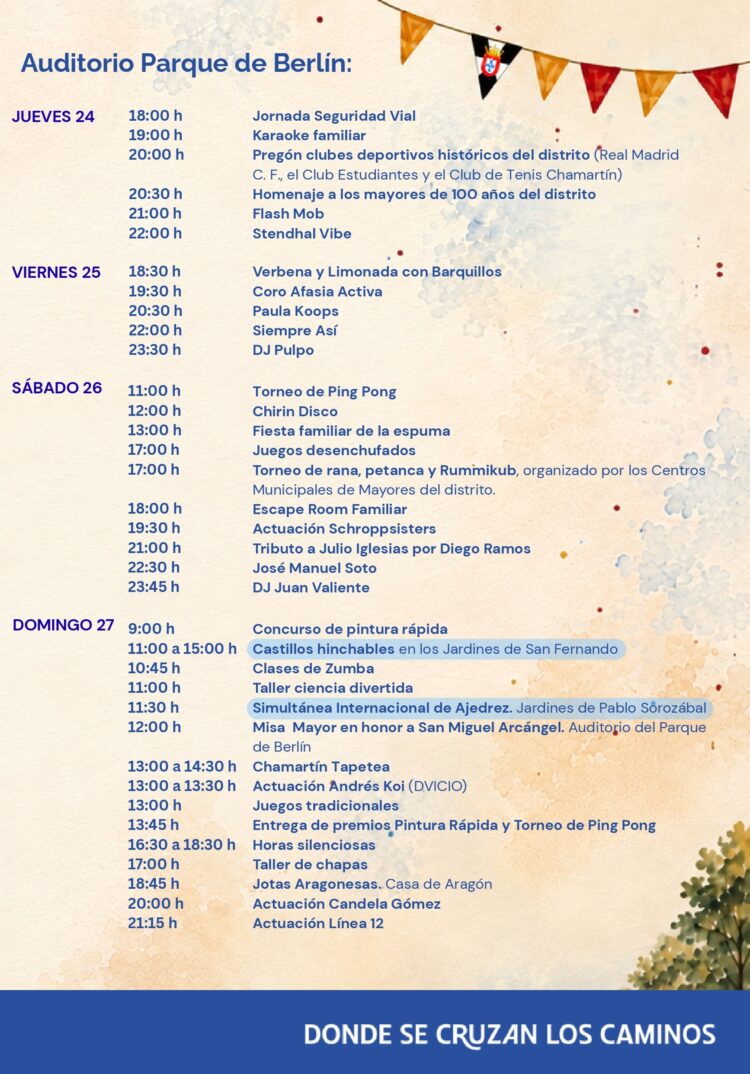 Programa de las fiestas de san miguel