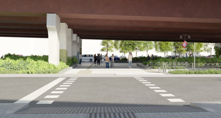Zona inferior del Puente de Vallecas (transversal)