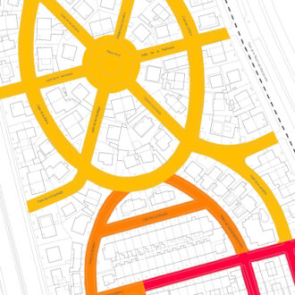Plano de las fases de las obras de remodelación de la Colonia Manzanares