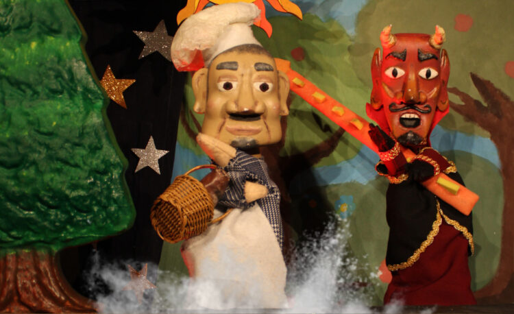 Títeres de la obra El panadero y el diablo