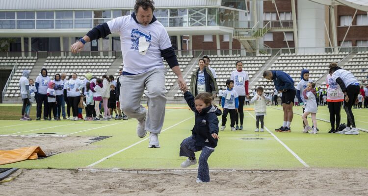 Participantes de la prueba de salto de longitud