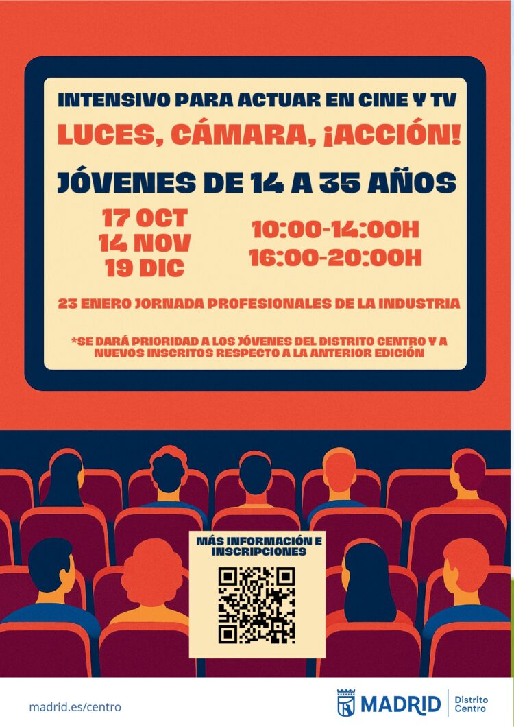 Cartel II curso 'Luces, cámara, acción' Centro