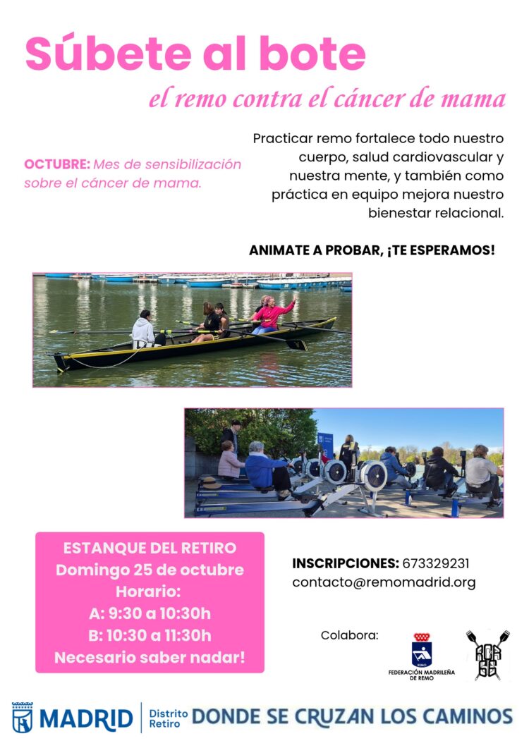 Cartel jornada de remo en el Estanque del Retiro
