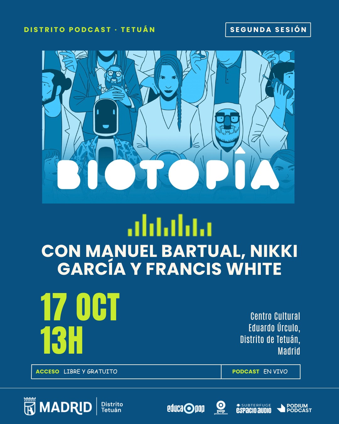 Cartel de la segunda edición de Tetuán Distrito Pódcast 