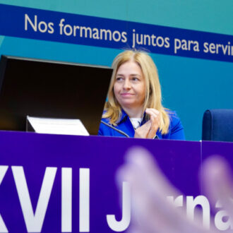 La vicealcaldesa y delegada de Seguridad y Emergencias, Inma Sanz, en la inauguración de la XXVII Jornada de Catástrofes y el XXIII Encuentro de Voluntarios de Protección Civil que organiza SAMUR-PC