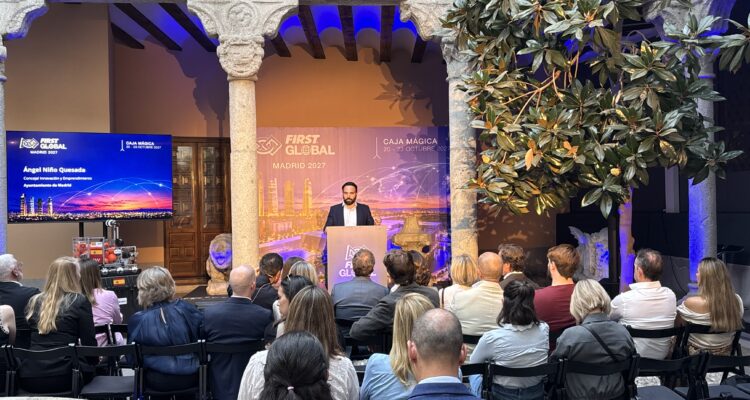 El concejal delegado de Innovación y Emprendimiento, Ángel Niño, en la presentación de FIRST Global Madrid 2027
