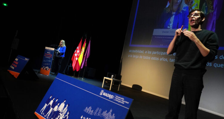 Momento de la intervención de Sanz en las VII Jornadas de Accesibilidad Universal