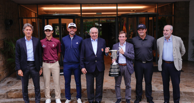 El alcalde de Madrid, José Luis Martínez-Almeida, en la presentación del torneo de golf Open de España presented by Madrid