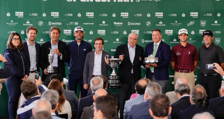 El alcalde de Madrid, José Luis Martínez-Almeida, en la presentación del torneo de golf Open de España presented by Madrid