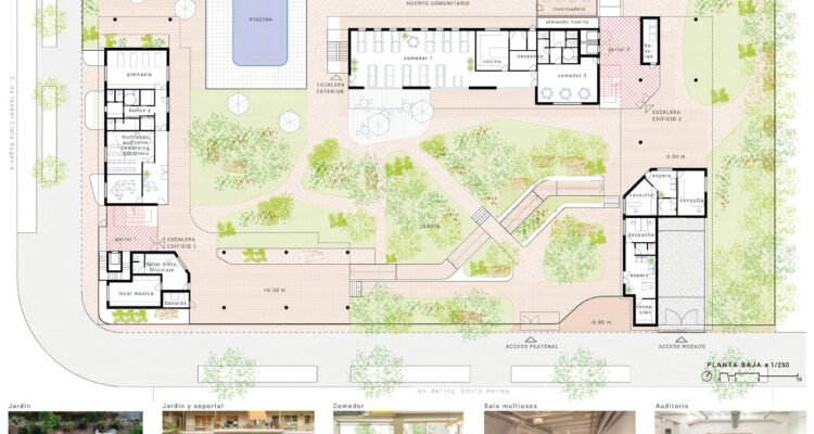 Plano de las viviendas cohousing senior en Hortaleza